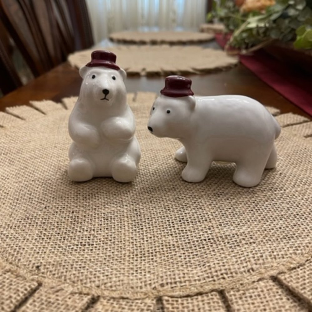 Polar Bear Christmas Salt and Pepper Shakers